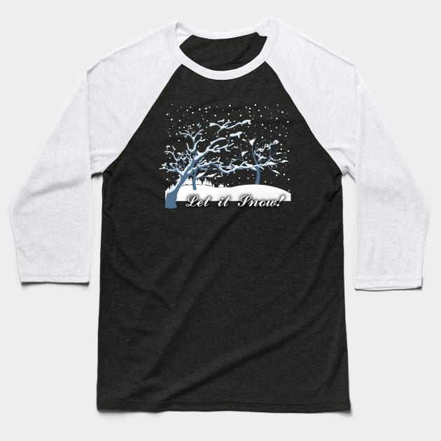 Frosted Trees Baseball T-Shirt by Kidrock96